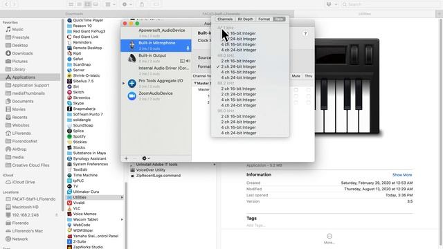Audio MIDI Setup MAC Built-In Mic and Output смотреть онлайн