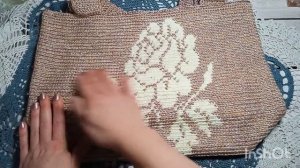Сумка крючком с жаккардом. Подробное описание.