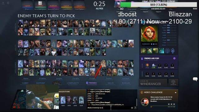 Dota 2 Boosting MMR 2100-2900 (WINDRANGER SPAMMER) смотреть онлайн