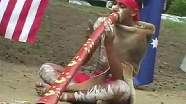 Ryka Ali Plays Aboriginal Eucalyptus Didgeridoo