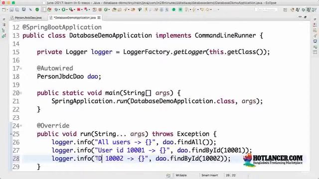 029 Step 10 Implementing deleteById Spring JDBC Update Method смотреть онлайн