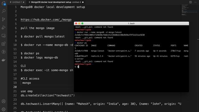 mongo-db local development environment setup using docker смотреть онлайн