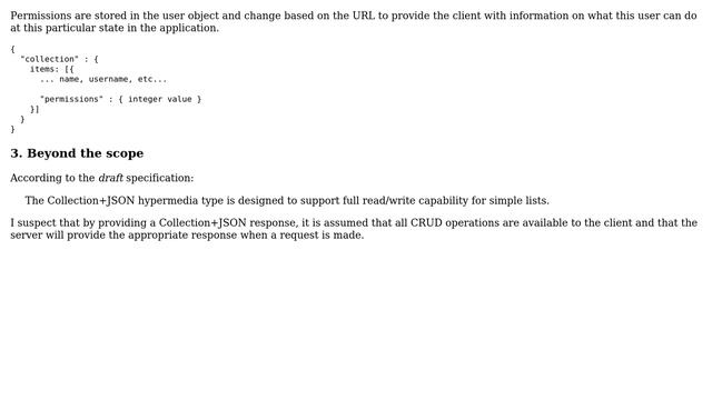 Software Engineering: Defining user operations on application/collection+json response? смотреть онлайн