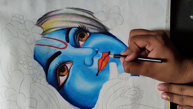 Lord Krishna drawing with pastel color || Easy Krishna drawing with simple steps || Kanha paint CTW смотреть онлайн