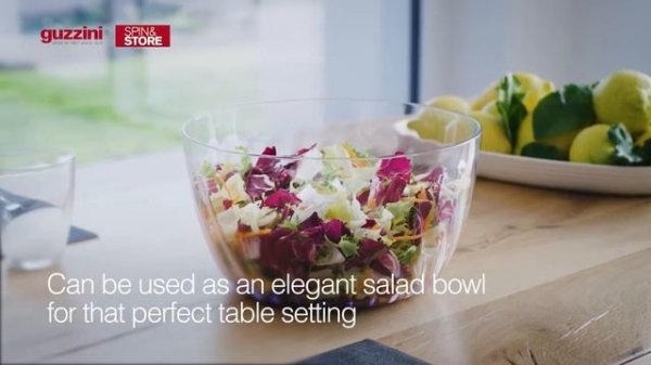 Сушилка для листьев салата и зелени Spin&Store от Guzzini | Как высушить листья салата