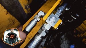 Установка гидролинии для гидровращателя DELTA RD80. Экскаватор KOMATSU PC300.