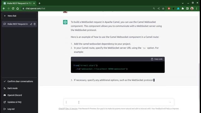 ChatGPT websocket Camel смотреть онлайн