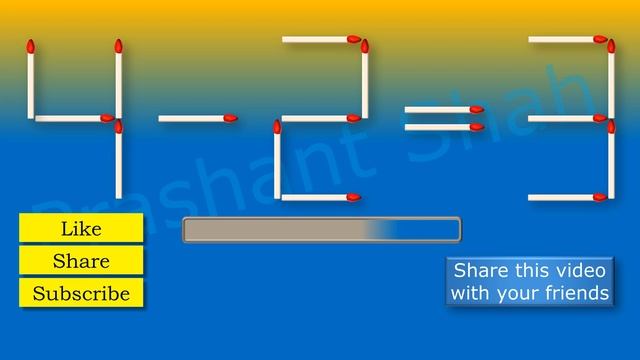 Matchstick Puzzle 4-2=3 смотреть онлайн