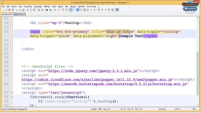 Bootstrap || Tooltip and popover || Class 32 || Freelancer Niloy смотреть онлайн