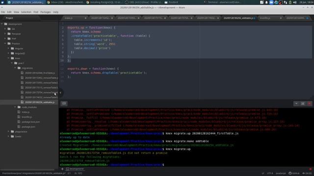 Knex Query Builder #3 - Down Migrations смотреть онлайн