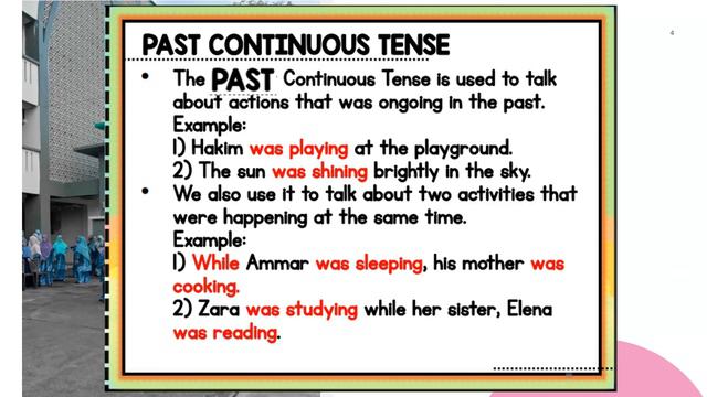 GRAMMAR LESSON : Past Continuous Tense by Teacher Muazzamah смотреть онлайн