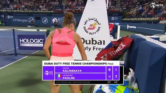 Anna Kalinskaya vs. Jasmine Paolini | 2024 Dubai Final | WTA Match Highlights смотреть онлайн