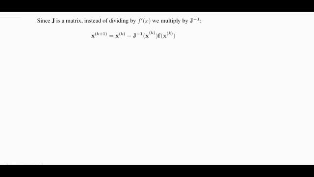 Newton's method for solving nonlinear systems of Algebraic equations смотреть онлайн