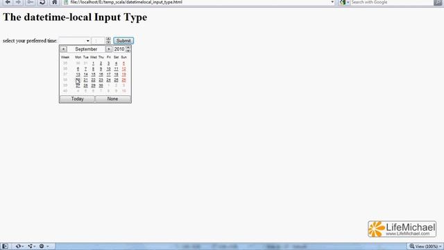 The HTML 5 'datetime-local' Input Type смотреть онлайн