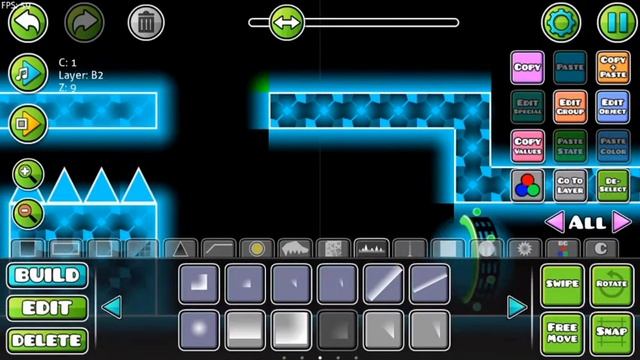 Как задекорить лвл в Geometry Dash в начинающем неон стиле? смотреть онлайн