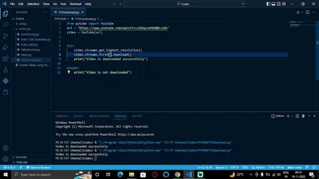 Download any YoTube video by using Python Program | Python Program to Download the Youtubes video смотреть онлайн