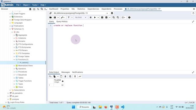 POSTGRESQL + PGADMIN4 #21 Realizando mi primera función смотреть онлайн