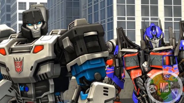 Optimus Prime vs Shattered Glass (@666SFM Optimus Prime vs Optimus Prime dublado)