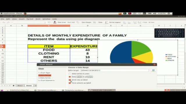 PLUS TWO - STATISTICS - PRACTICAL - PIE DIAGRAM - How to draw pie chart in Libre office calc смотреть онлайн