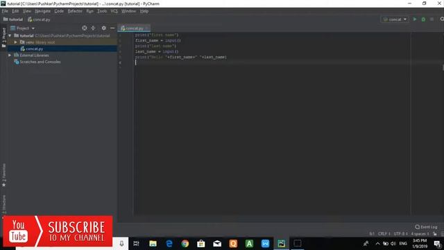 CONCAT 2 STRINGS - PYTHON TUTORIAL FOR BEGINNERS смотреть онлайн