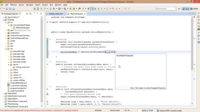 Free Android Application Development Tutorial 18 - Create Context Menu in Android смотреть онлайн