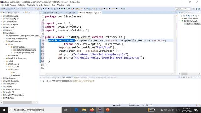 Video #6 First Program Hello World program using Http Servlet in Eclipse смотреть онлайн