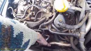 Расположение узлов и агрегатов под капотом на примере 1.9dCi  Laguna 2 Renault