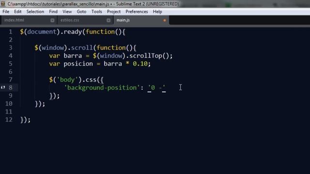 Como hacer efecto Parallax (sencillo) con HTML, CSS y JS смотреть онлайн