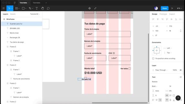 Formulario de pago | Figma | Tutorial #2 смотреть онлайн