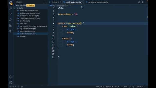 The PHP switch Statement смотреть онлайн