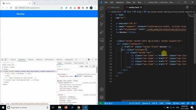 How to make a responsive navbar with Bootstrap 4 смотреть онлайн