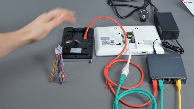 Alimentare Videointerfon IP Dahua WIFI POE STANDALONE VTO2211G-WP Si Monitor DHI-VTH5221DW-S2 POE