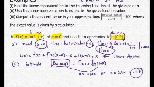 M203 Sec4_6 Linear Approximation - ln(0.9) смотреть онлайн