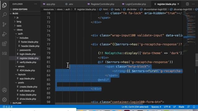 36 Laravel 6:7:8 PHP | Login Google ReCAPTCHA security service смотреть онлайн