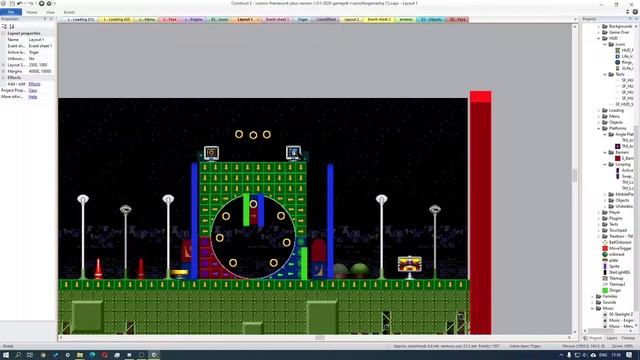 Как создать игру про Соника в Construct 2. Туториал по Cosmic FrameWork Plus v1.0. #4 смотреть онлайн