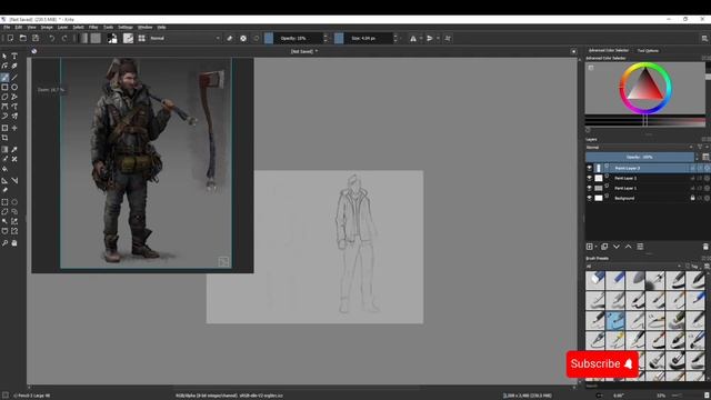 Creating a Post-Apocalyptic 2D Character Sketch - Part 01 смотреть онлайн