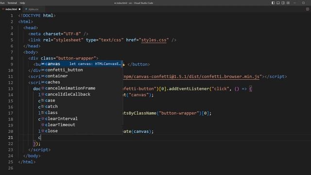 Cool Confetti Effect JavaScript Library смотреть онлайн