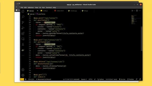 ? Construir un Crud en ?PYTHON -JS - POSTGRESQL - Parte 4 смотреть онлайн