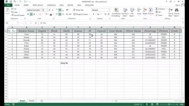 MS Excel Tutorial in HINDI - Lesson 04 Font, Font Size, Bold, Italic, Underline, Font & Fill Color смотреть онлайн