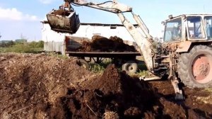 Экскаватор ЮМЗ работа грейферный ковшом?!?