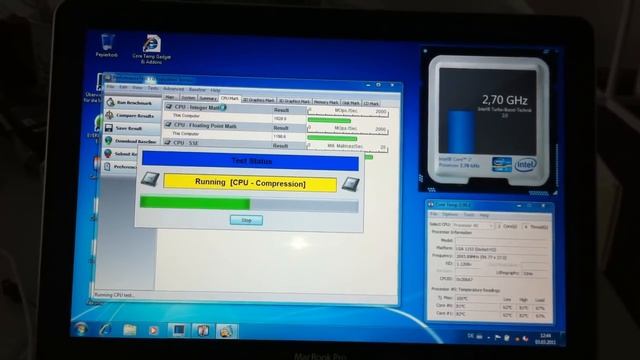 MacBook 2011 13,3 i7 TurboBoost Test смотреть онлайн