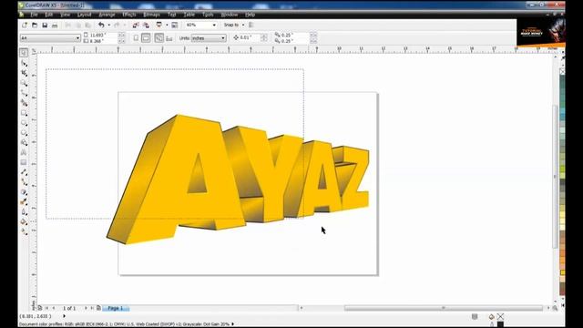 3DTEXCOREL DRAW TUTORIAL смотреть онлайн