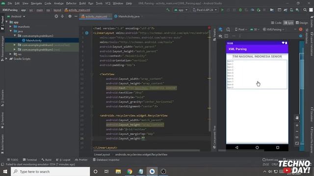 MEMBUAT APLIKASI ANDROID PARSING XML #PART1 | TechnoDay! смотреть онлайн