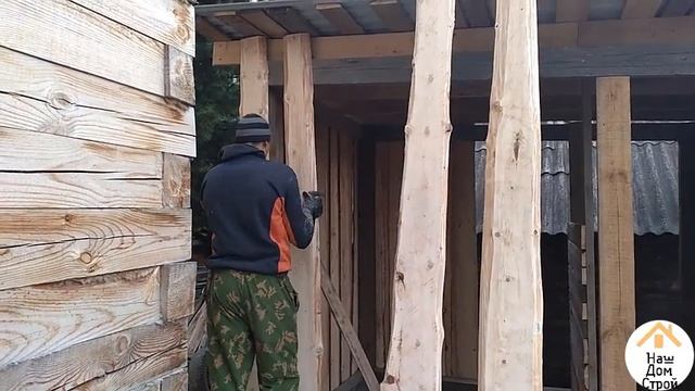 ? САРАЙ | ХОЗБЛОК своими руками из необрезной доски  |  КАК построить ДЕШЕВЫЙ сарай