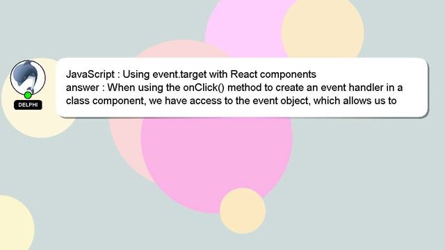 JavaScript : Using event.target with React components смотреть онлайн