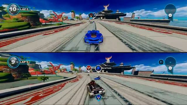 Sonic vs Shadow in SONIC ALL STARS RACING TRANSFORMED!! смотреть онлайн