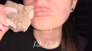 АСМР/Влажный мел:Халань ,Барсук ❤️в пасте из ассорти глин и крошке глины Цинна😍#асмр #глина #мел