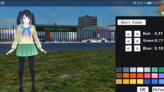 КАК МЕНЯТЬ ЦВЕТ ОДЕЖДЫ В SCHOOL GIRL SIMULATOR? смотреть онлайн