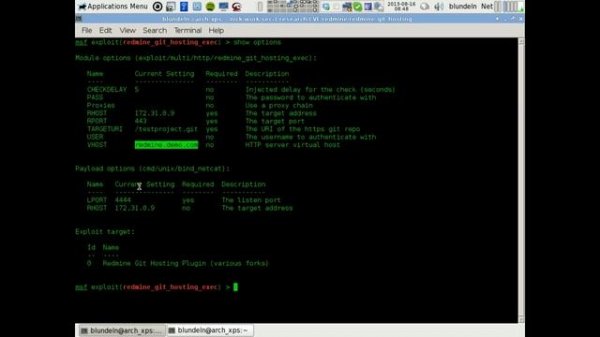 Exploit: Redmine Git Hosting Plugin: Remote Command Execution