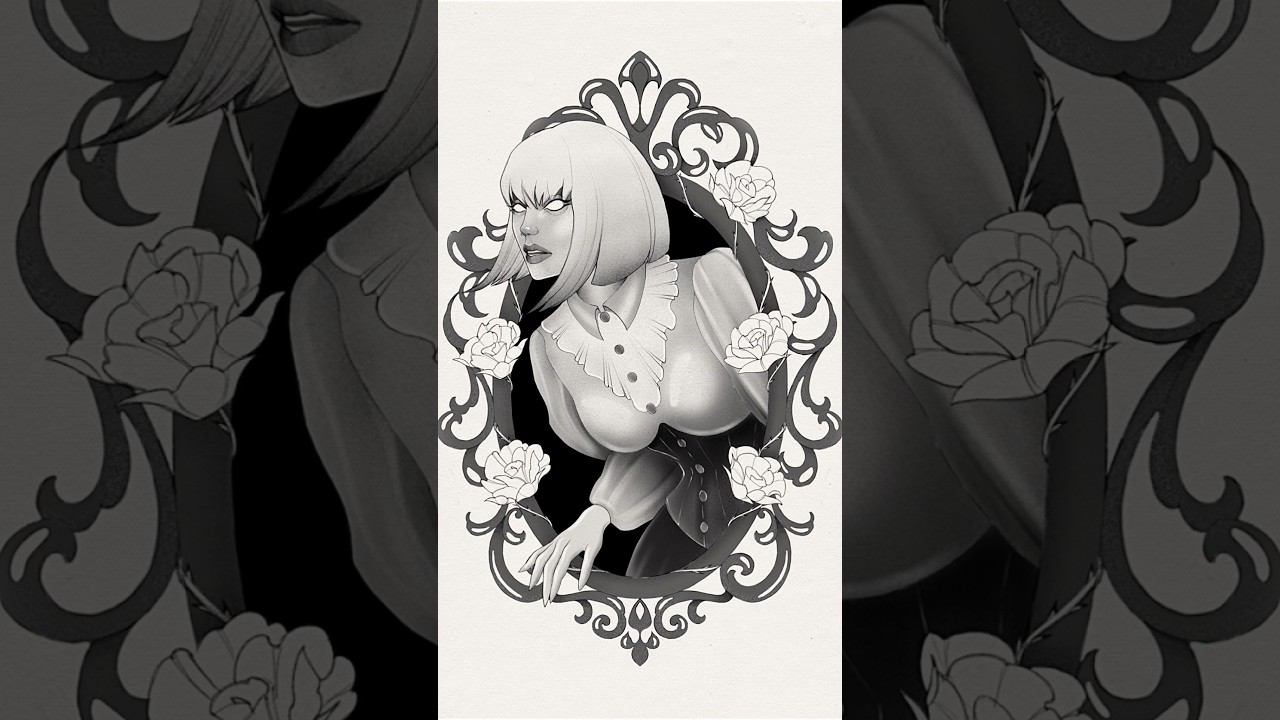 МОЙ САМЫЙ КРУТОЙ ЭСКИЗ! #татуировки #татуэскиз #рисунок #туториал #иллюстрация #aliceinwonderland